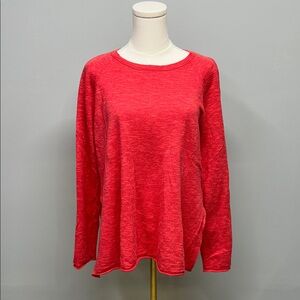 Eileen Fisher Organic Cotton Linen Knit Tunic Top Size Large